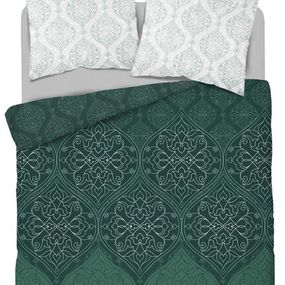 DomTextilu Krásne zeleno sivé bavlnené posteľné obliečky s ornamentom 3 časti: 1ks 160 cmx200 + 2ks 70 cmx80 Zelená 70 x 80 cm 38999-182925