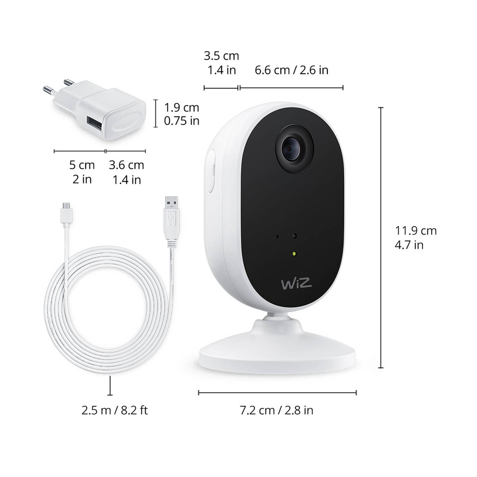 WiZ Indoor Security kamera štartovacia sada 3x E27, plast, E27, 8.5W