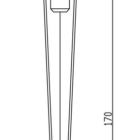Deko-Light Hrot do zeme pre vonkajší reflektor Colt 4/8 W, hliník, P: 17 cm