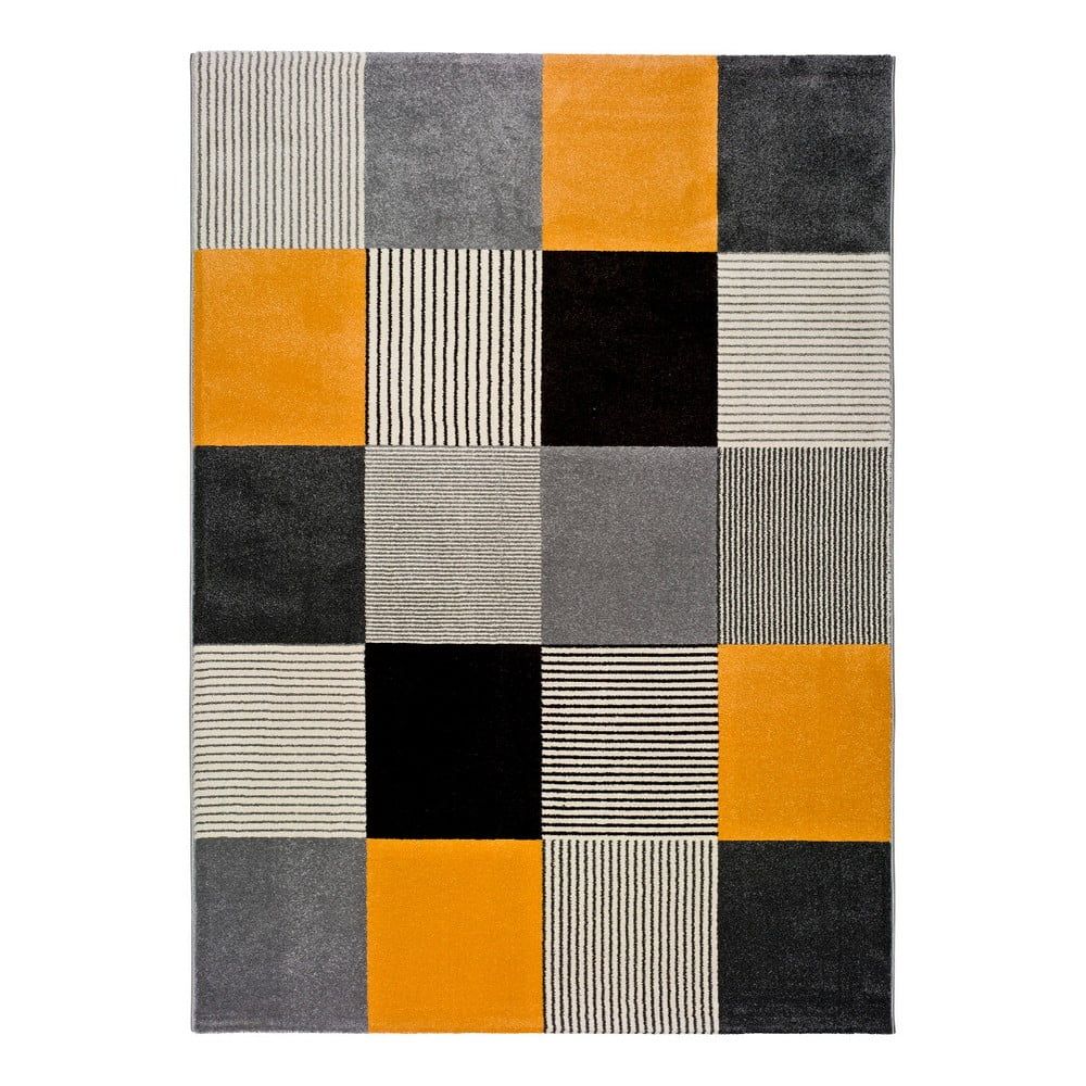 Oranžovo-sivý koberec Universal Gladys Lento, 140 × 200 cm