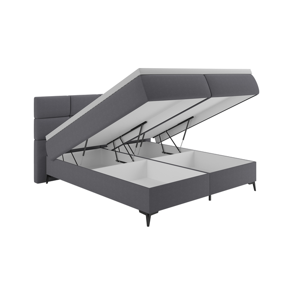 Boxspringová posteľ, 180x200, sivá, OPTIMA B