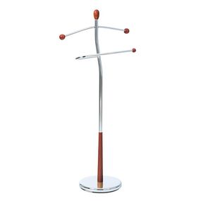 Autronic -  Nemý sluha 82646 BR, výška 118 cm, masív hnedé morenie, kov - chróm