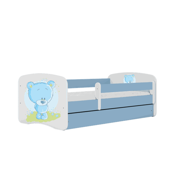 Letoss Detská posteľ BABY DREAMS 140/70- Modrý Macko Biela Bez matraca S uložným priestorom