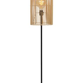 LUCIDE 03740/81/72 JANTINE stojacia lampa V1250mm 1xE27 ratan, čierna