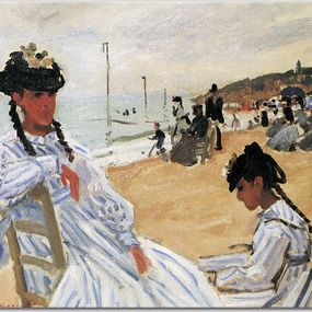 On The Beach At Trouville Obraz Claude Monet - zs17769
