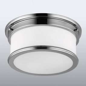 FEISS Stropné svietidlo Payne, okrúhle, Kúpeľňa, kov, sklo, E27, 60W, K: 14.3cm
