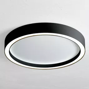 BOPP Bopp Aura stropné LED svietidlo Ø55cm biele/čierne, Obývacia izba / jedáleň, hliník, 29W, K: 4cm