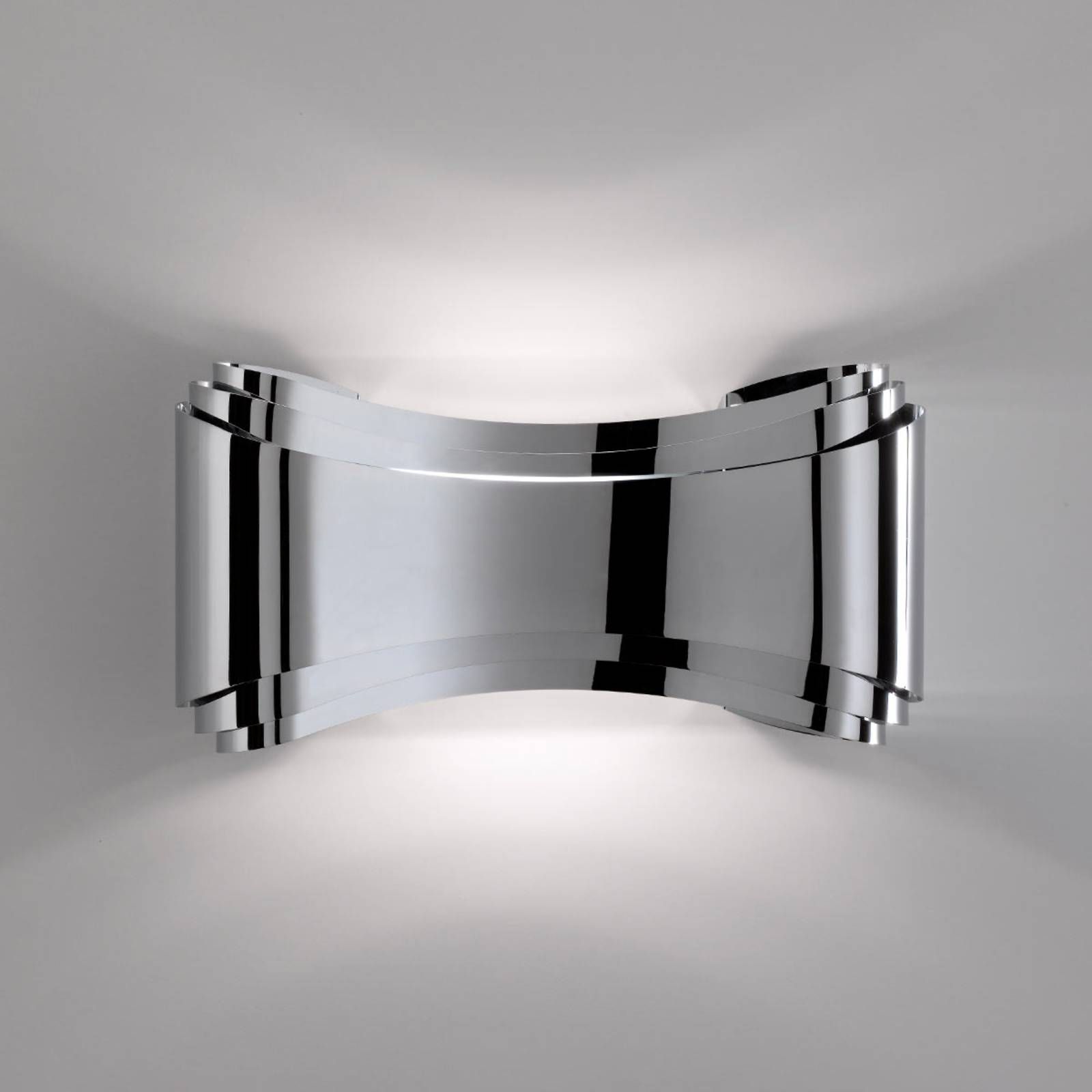 Selène Nástenné LED svietidlo Ionica z ocele, chróm, Obývacia izba / jedáleň, oceľ, 11W, L: 30 cm, K: 16cm