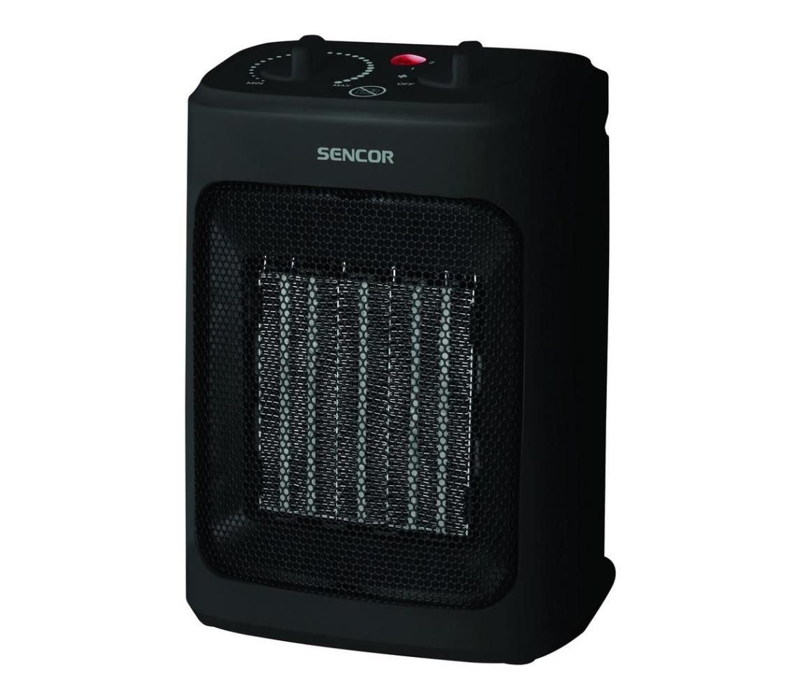 Sencor - Ventilátor s keramickým vykurovacím telesom 900/1300/2000W/230V čierna