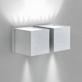 Milan Iluminación Dau – nástenné svietidlo up-down hliník 2-pl, Obývacia izba / jedáleň, hliník, G9, 53W, L: 18 cm, K: 8cm