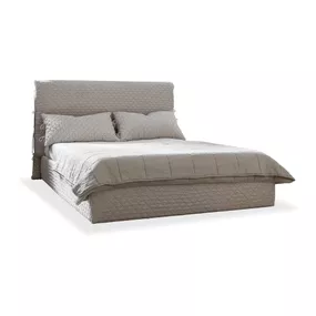 Béžová čalúnená dvojlôžková posteľ s úložným priestorom s roštom 160x200 cm Sleepy Luna – Miuform
