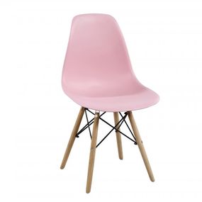 VerDesign, Moderná stolička MODENA II, buk/ružová masív,plast