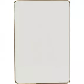 KARE Design Zrcadlo Curve Rectangular Brass 120×80 cm