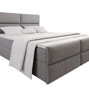 Expedo Čalúnená posteľ boxspring MILON + topper, 160x200, sawana 21