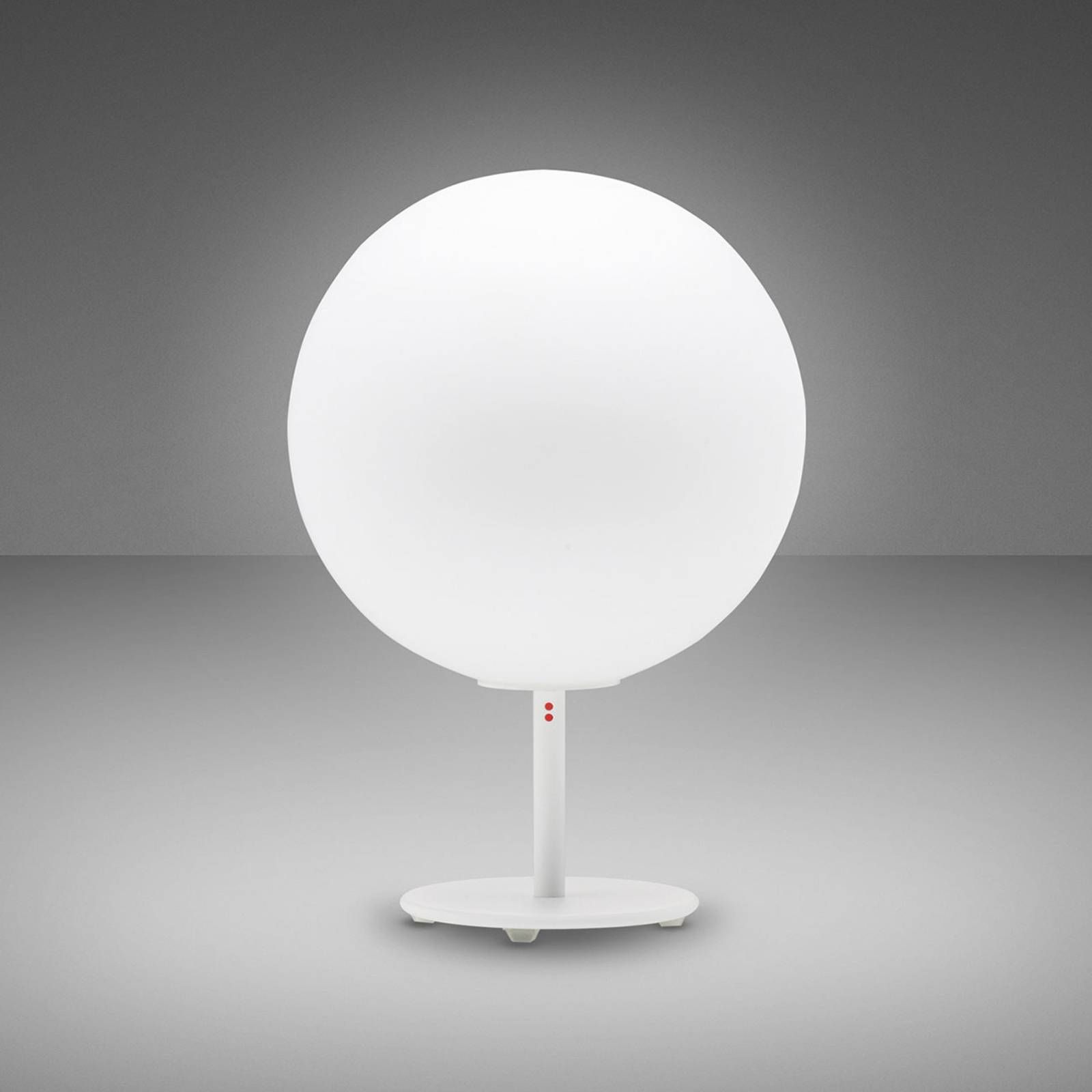 Fabbian Lumi Sfera stolná lampa stojaca Ø 20 cm, Obývacia izba / jedáleň, sklo, kov, G9, 48W, K: 28.5cm