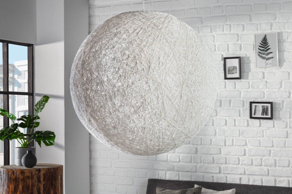 Závesná lampa FUNAFUTI 45 cm Dekorhome Biela