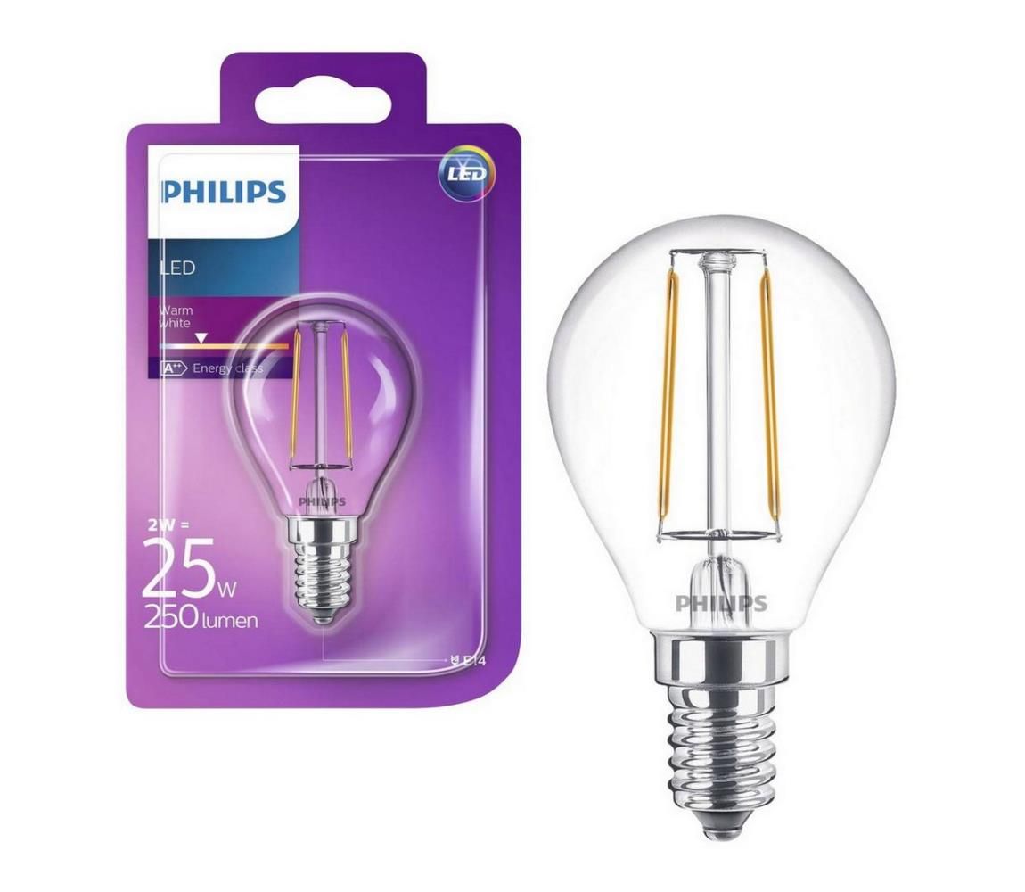 LED Žiarovka Philips VINTAGE E14/2W/230V 2700K