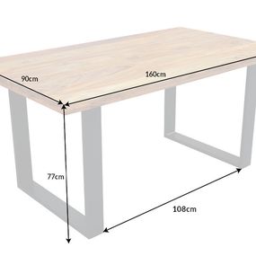 Jedálenský stôl THOR II Dekorhome 160x90x77 cm