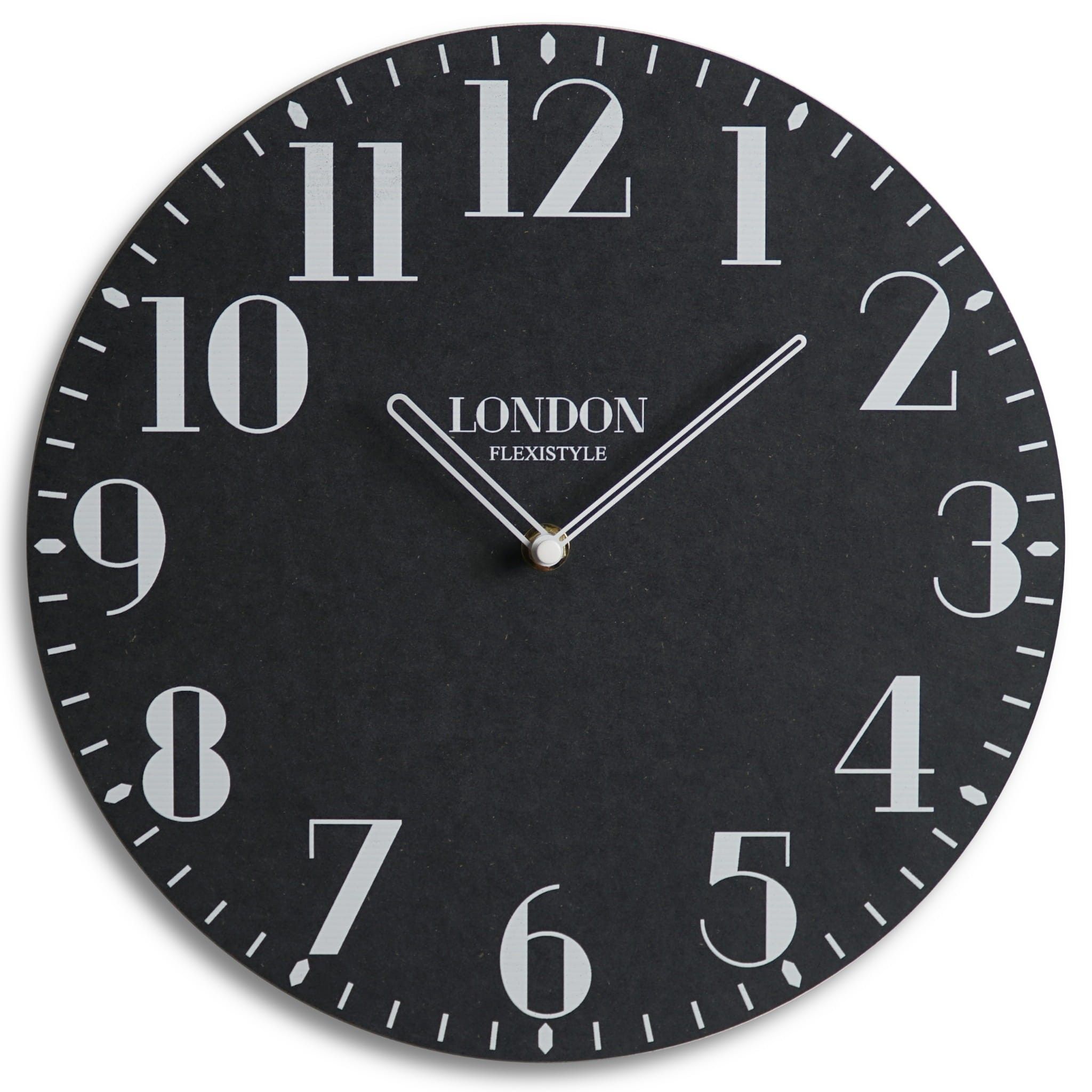 DomTextilu Kvalitné hodiny z dreva v čiernej farbe 16607
