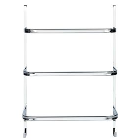 Strieborný samodržiaci věšiak na uteráky Wenko Towel Holder Chrome, 21 × 54 cm