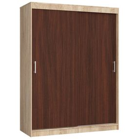 Šatníková skriňa posuvná 150 cm CLP MONO dub sonoma/wenge