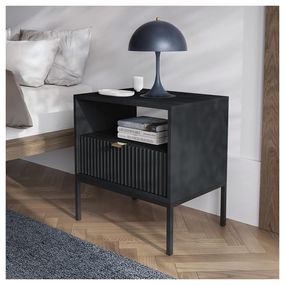 Nočný stolík NOVA 56x54 cm čierna