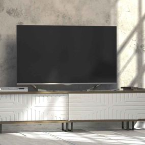 Dizajnový TV stolík Barid 180 cm dub biely
