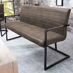 LuxD Dizajnová lavica Maximiliano 160 cm vintage taupe