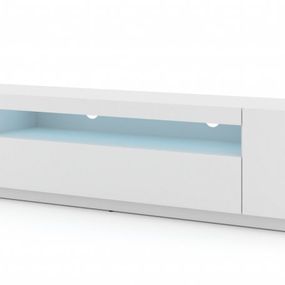 ARTBm TV stolík AURA 200 | biely mat Variant: s LED osvetlením
