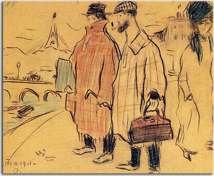 Obraz - Pablo Picasso and Sebastia Junyer-Vidal arrives to Paris zs17919