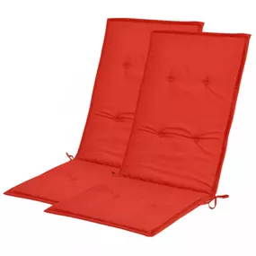 Vodeodolné podušky na záhradné stoličky 2 ks Dekorhome Červená
