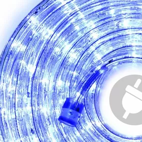 LED svetelný kábel - 240 diód, 10 m, modrý