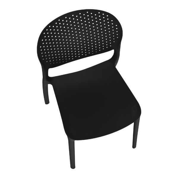 Plastová jedálenská stolička Fedra New - čierna