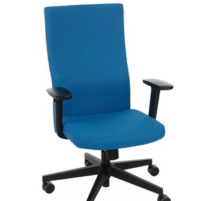 Kancelárska stolička s podrúčkami Timi Plus - modrá (Cura 03) / čierna