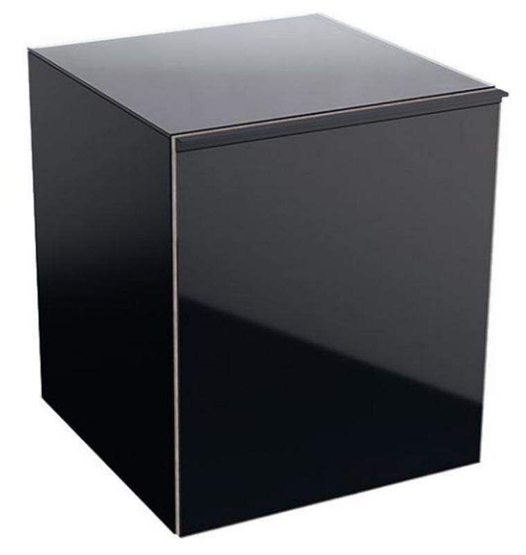 Geberit Acanto - Bočná skrinka 450x520 mm so zásuvkou, čierna 500.618.16.1