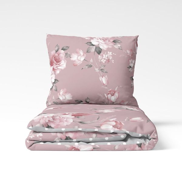 Ružové bavlnené obliečky na dvojlôžko Bonami Selection Belle, 200 x 200 cm