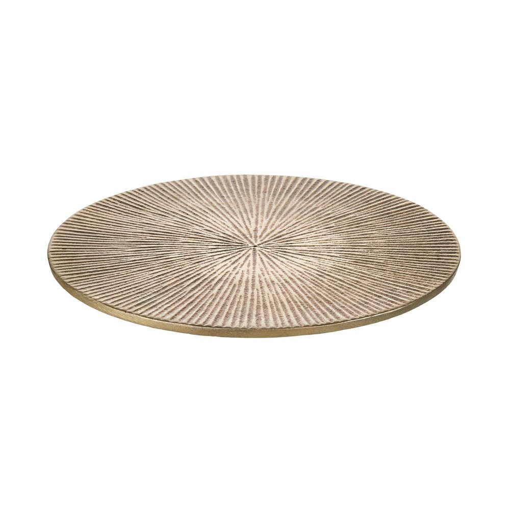 Butlers DISC Dekoračný tanier ryhovaný 20 cm - zlatá