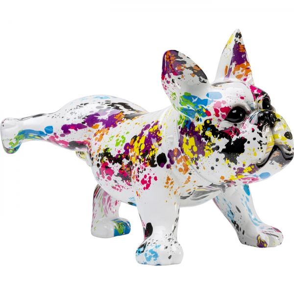 KARE Design Soška Pes Bulldog - barevný, 32cm