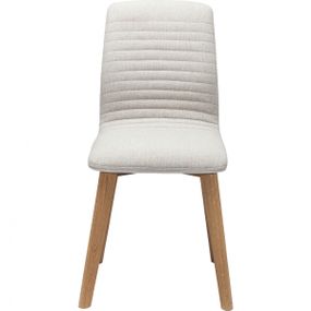 KARE Design Bílá čalouněná jídelní židle Lara Ecru