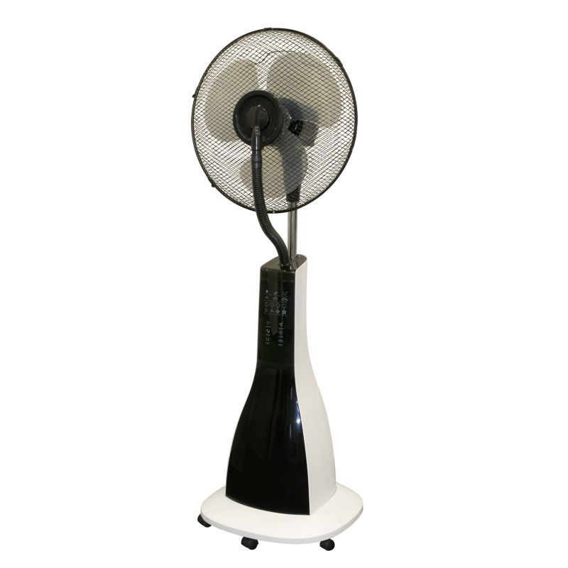 Ventilátor s parou, s diaľkovým ovládačom, s displejom - biely - 90 W