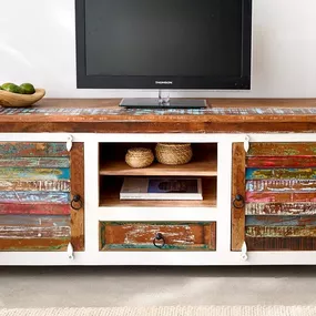 Dizajnový TV stolík Jacktar 150 cm biele mango