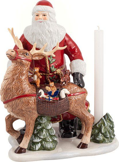 Villeroy & Boch Christmas Toys Memory svietnik Santa so sobom, 30 cm 14-8602-6549