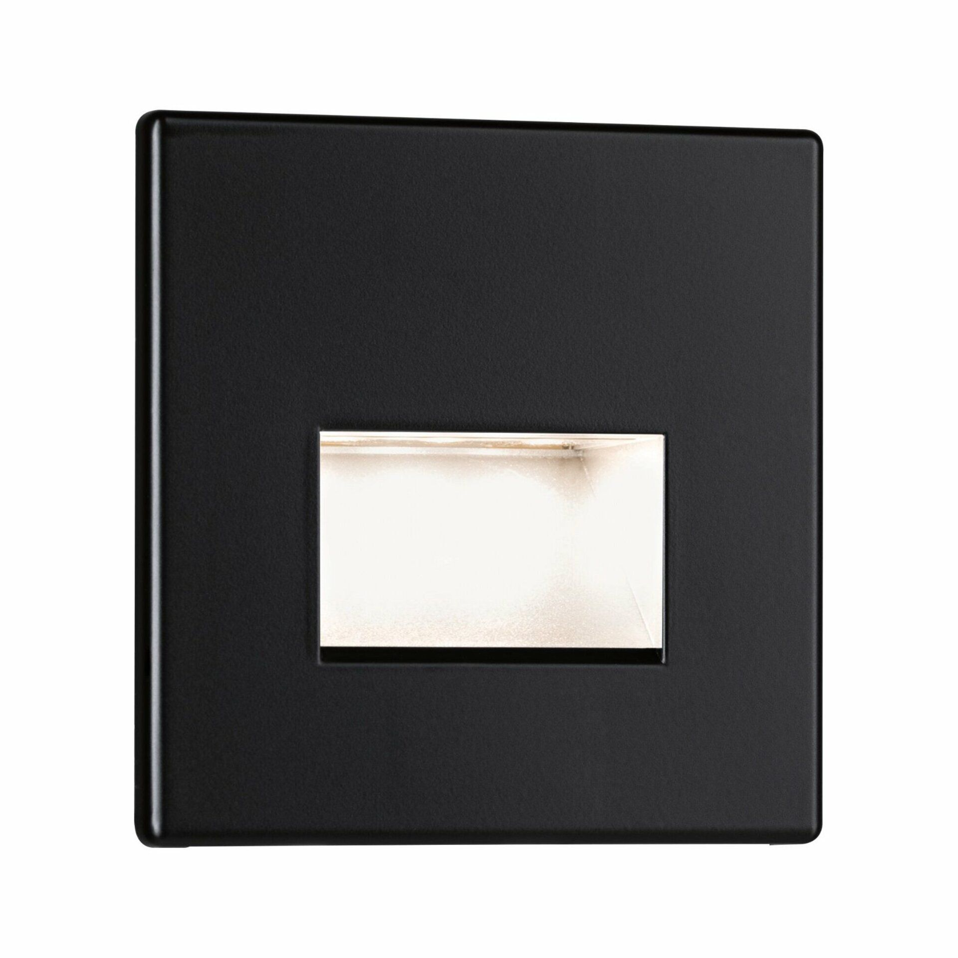 PAULMANN LED vestavné svítidlo do zdi Edge Quadro hranaté 80x5mm 1,2W 230V 2700K černá mat