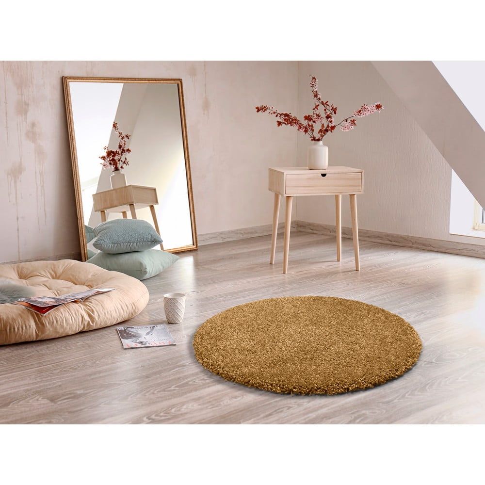 Hnedý koberec Universal Aqua Liso, ø 80 cm