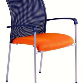 OFFICE PRO -  OFFICE PRO Konferenčná rokovacia stolička TRITON NET oranžová