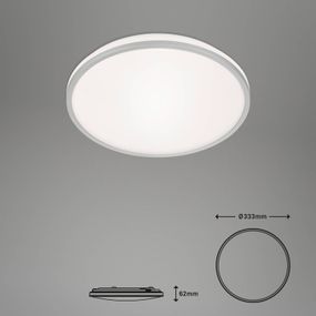 Briloner Stropné LED svetlo Ivy S, stmievateľné CCT Ø 33 cm, Obývacia izba / jedáleň, plast, kov, 24W, K: 6.2cm