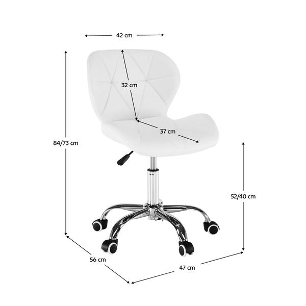 Kancelárske kreslo, biela/chróm, ARGUS NEW
