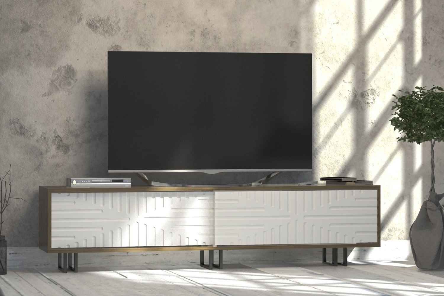 Sofahouse Dizajnový TV stolík Barid 180 cm dub biely