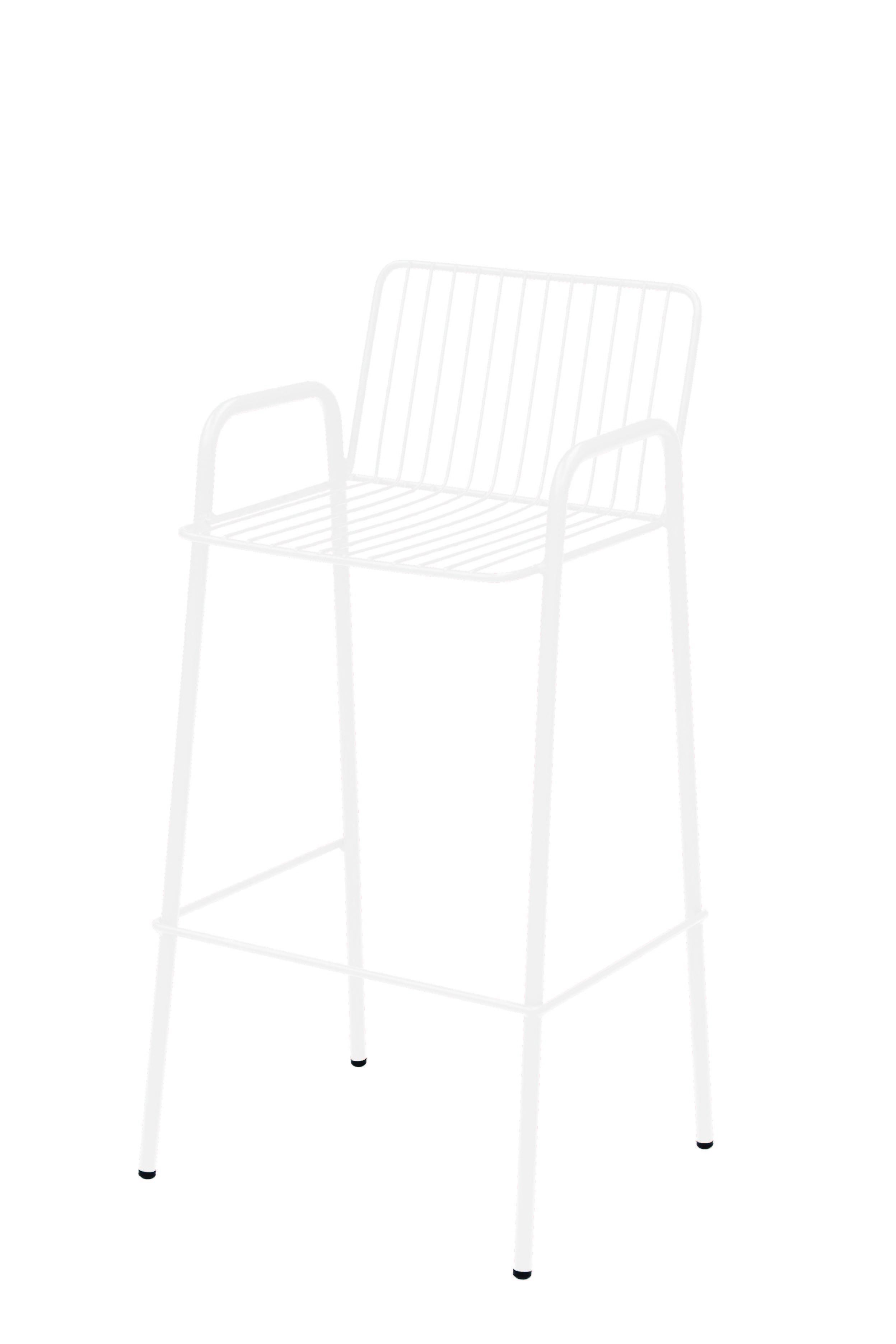 ISIMAR - Barová stolička NIZA nízka - biela