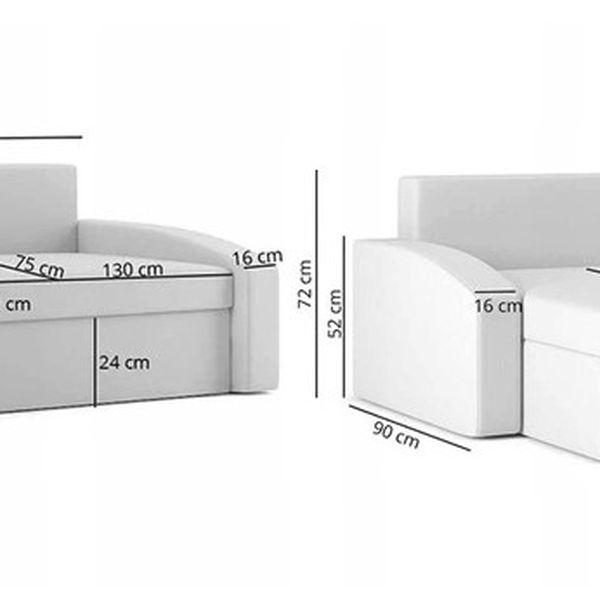 DomTextilu  Dizajnová rozkladacia rohová pohovka bielo-sivej farby, 235 cm 58498